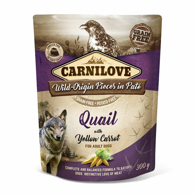 CARNILOVE DOG PATE QUAIL konservi suņiem Paipala 300g